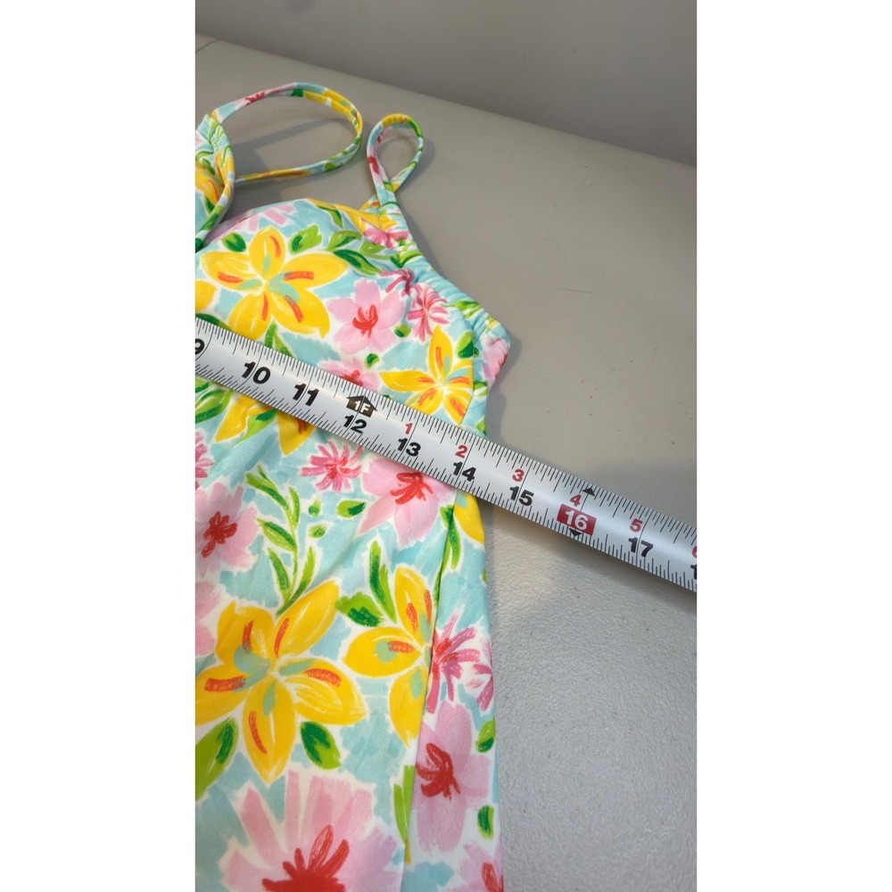 Crown & Ivy Tankini Swimsuit Blue Floral Women's Size M - Picture 8 of 9